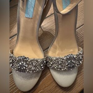 Betsey Johnson silver heels